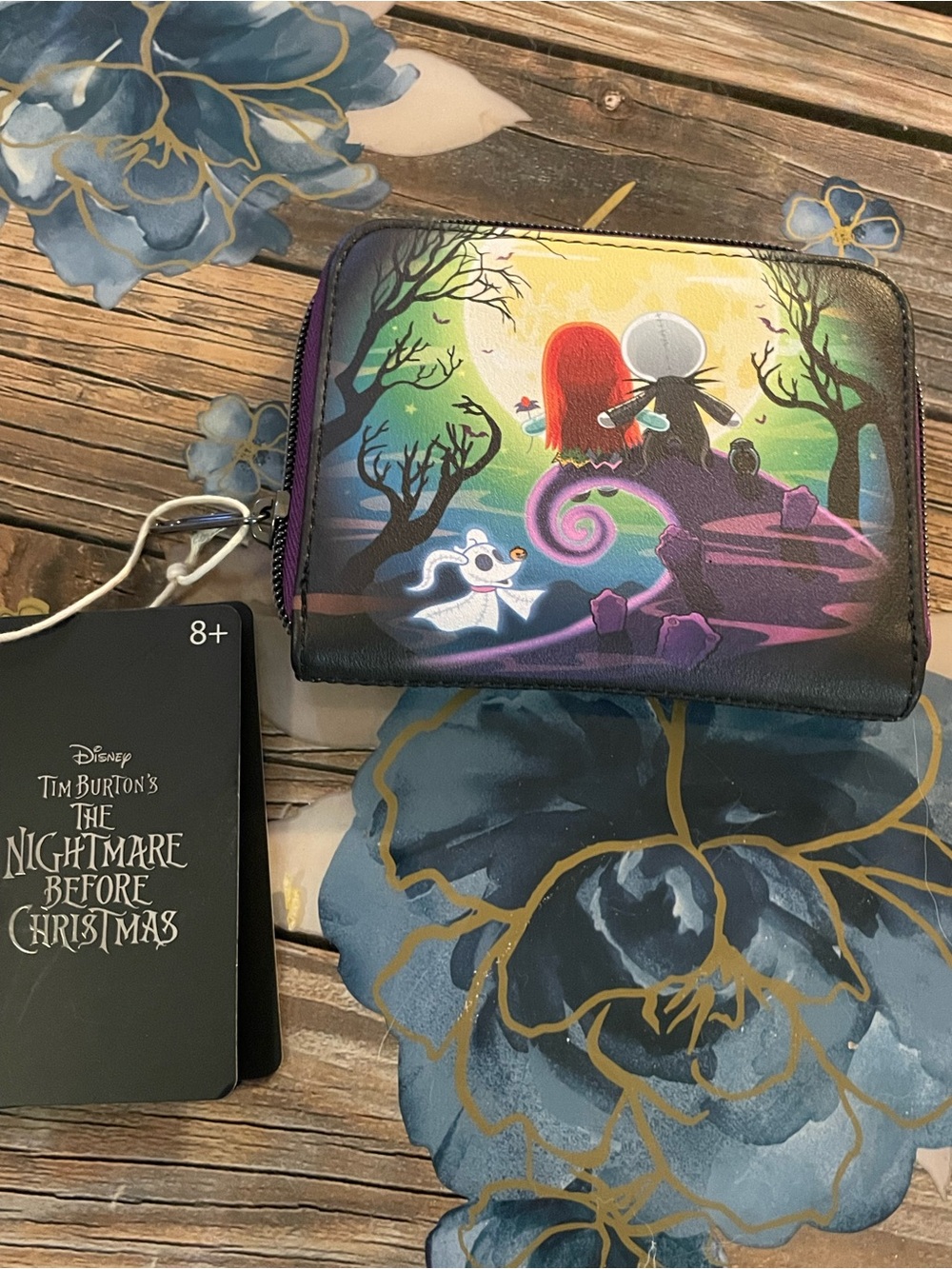 The Nightmare Before Christmas  Zip Wallet – Colorful Scenic Print